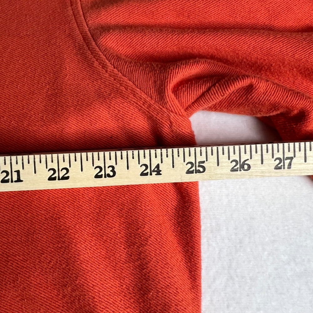 Chaps Mens XXL Orange‎ Quarter Zip Pullover Cotton Mock Neck Sweater Logo - Picture 4 of 7
